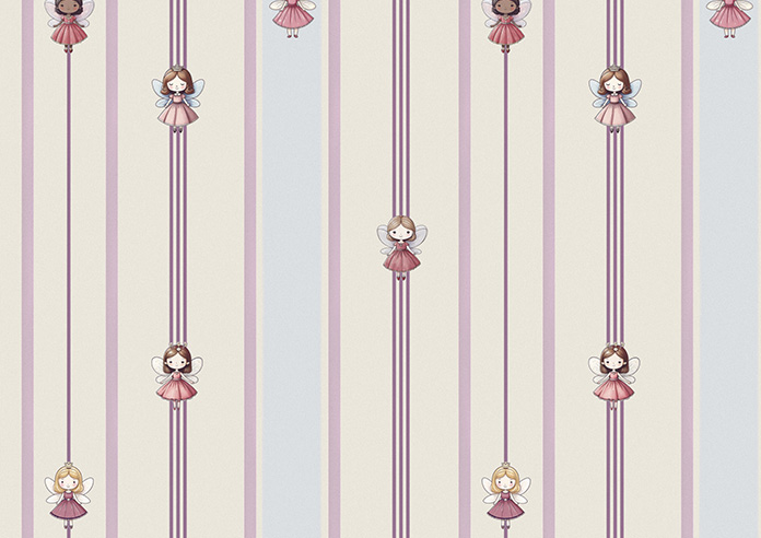 Fairy Cakes, Fairy Stripe Sponge - Roman Blind - Image 7